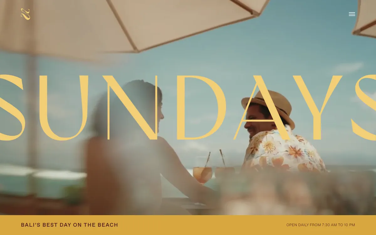 Sundays Beach Club — desktop