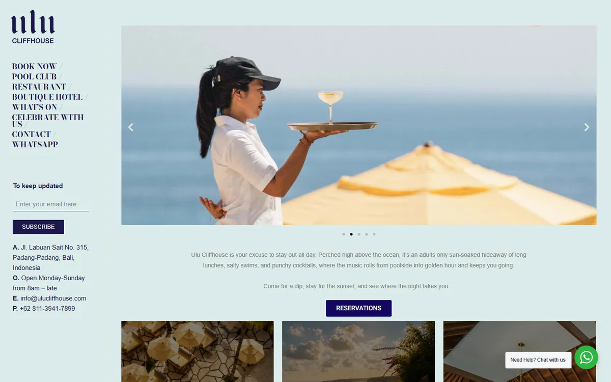 Ulu Cliffhouse — desktop